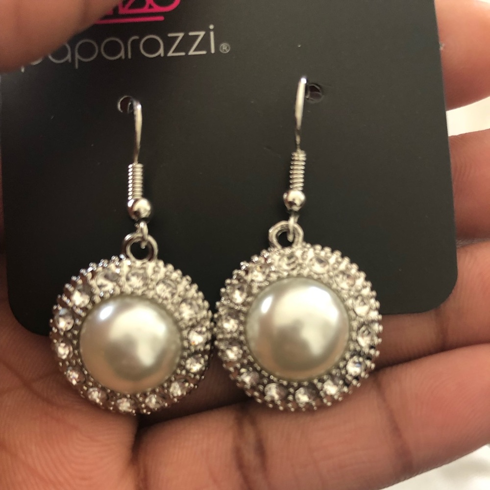 White earrings